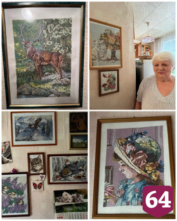 Саратовская пенсионерка в 86 лет вышивает крестиком красоту природы